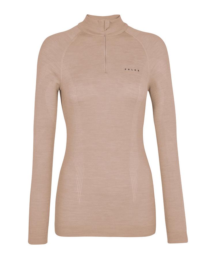 Falke Falke Wool-tech Longsleeve Zip Funktionsshirt Damen - straw (4700) - 0 | SportScheck