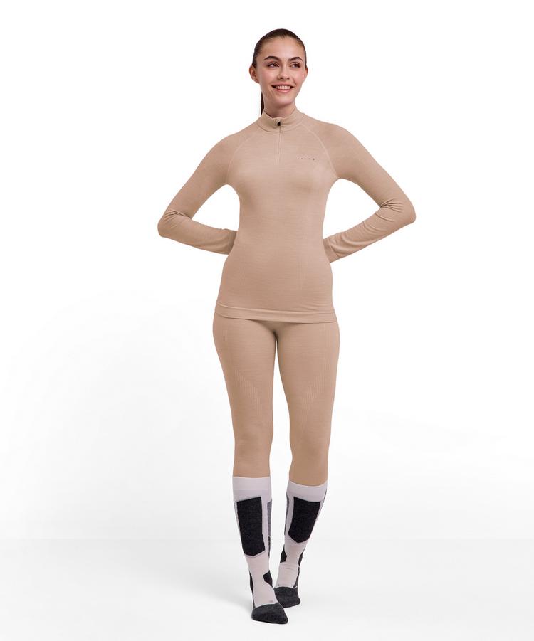 Falke Falke Wool-tech Longsleeve Zip Funktionsshirt Damen - straw (4700) - 1 | SportScheck