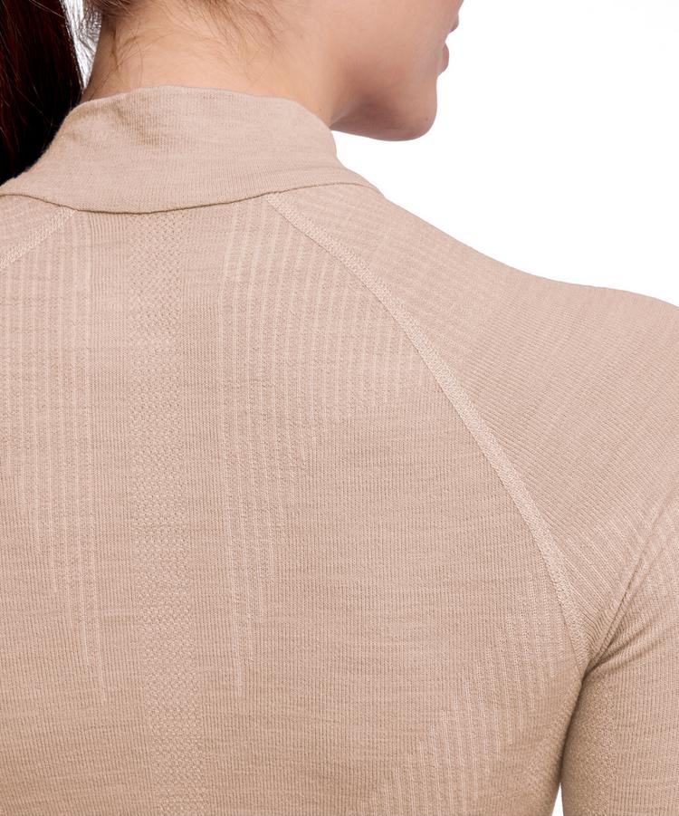 Falke Falke Wool-tech Longsleeve Zip Funktionsshirt Damen - straw (4700) - 2 | SportScheck