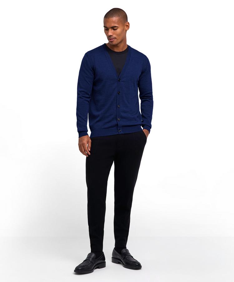 Falke Falke Merino X-Fine Cardigan Strickpullover Herren - space blue (6116) - 1 | SportScheck
