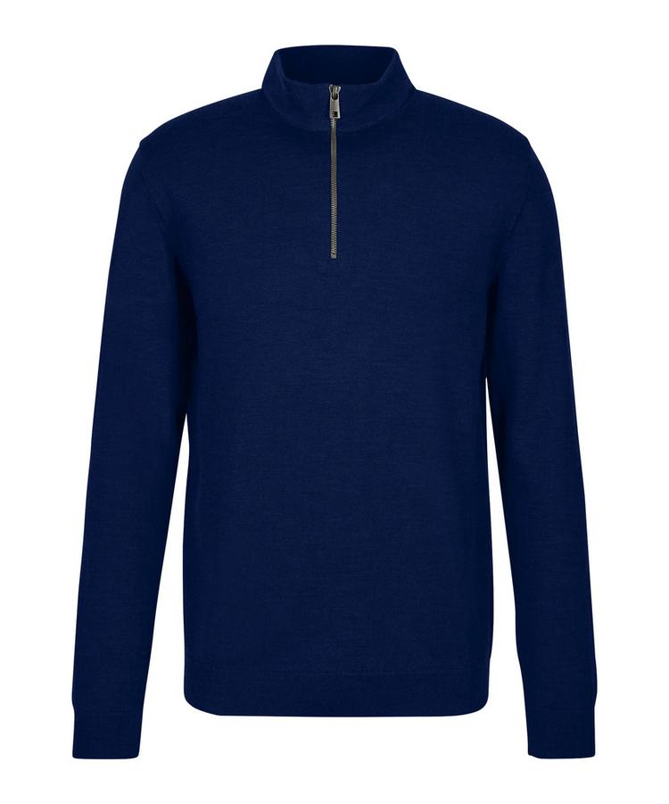 Falke Falke Merino X-Fine Half-Zip Strickpullover Herren - space blue (6116) - 0 | SportScheck