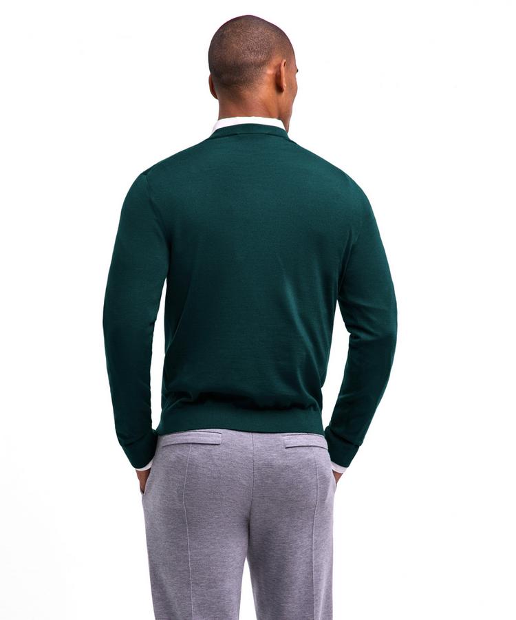 Falke Falke Merino Ultrafine Crew Neck Strickpullover Herren - forest (7450) - 0 | SportScheck
