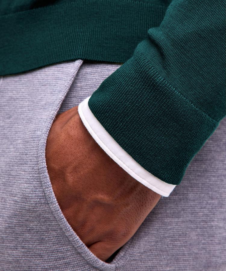 Falke Falke Merino Ultrafine Crew Neck Strickpullover Herren - forest (7450) - 2 | SportScheck