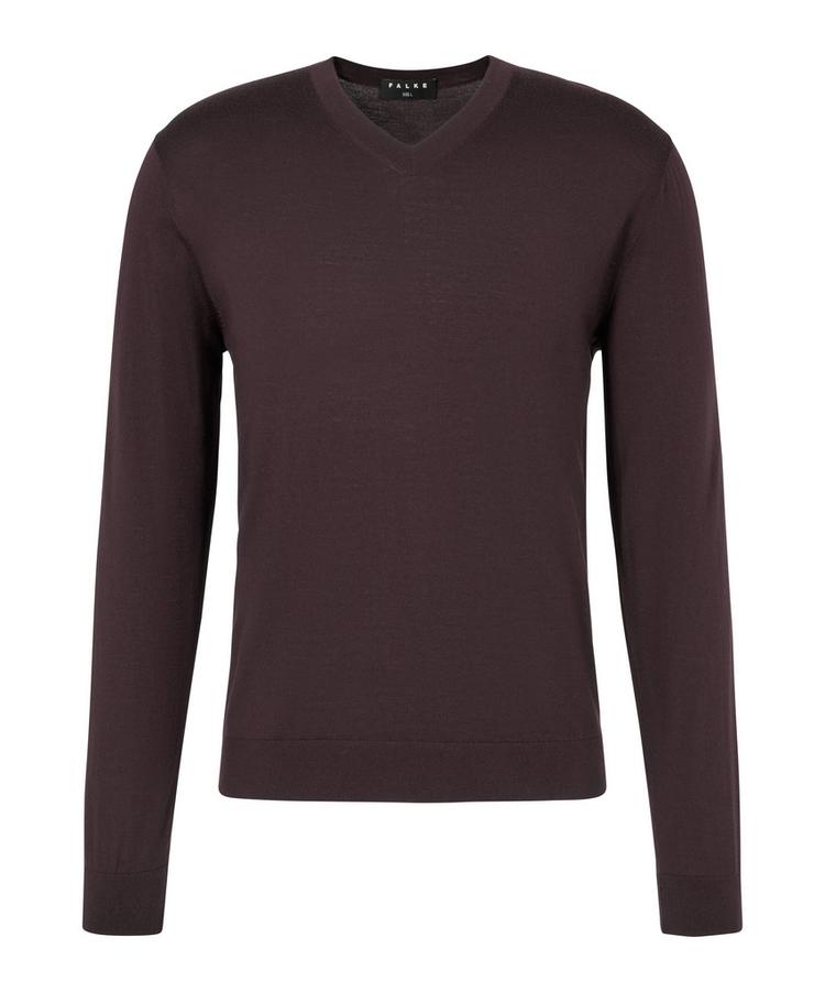 Falke Falke Merino Ultrafine V-Neck Strickpullover Herren - dark choco (5162) - 0 | SportScheck