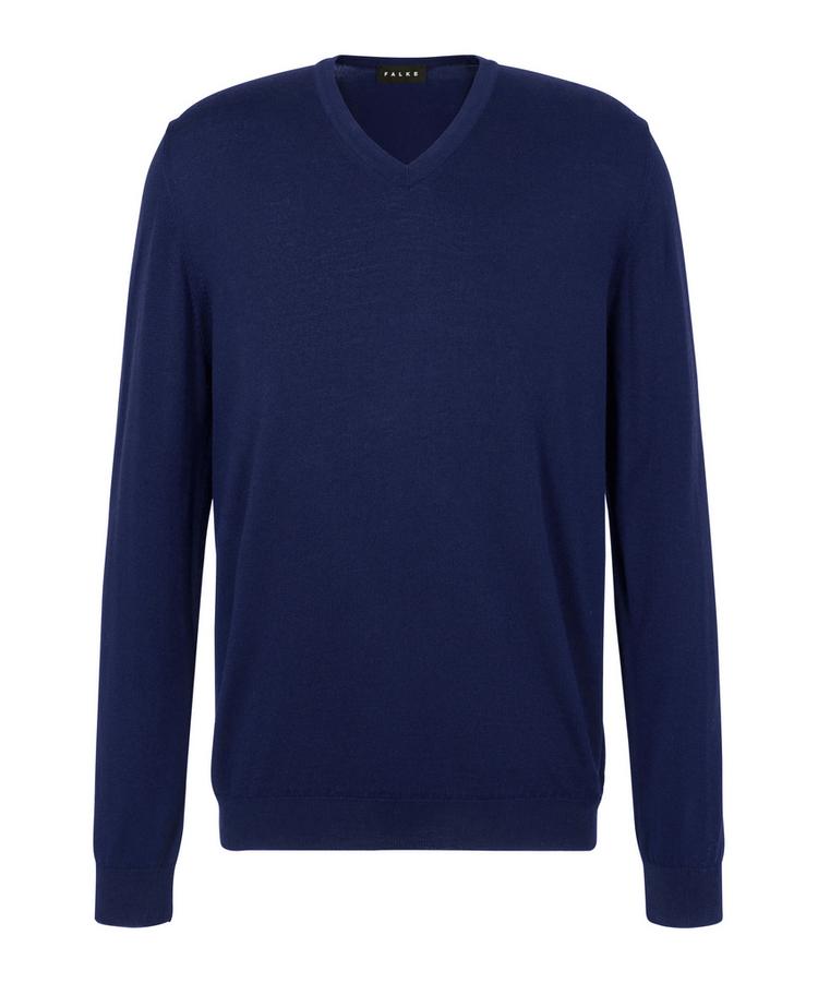 Falke Falke Merino X-Fine V-Neck Strickpullover Herren - space blue (6116) - 0 | SportScheck