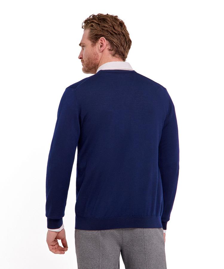 Falke Falke Merino X-Fine V-Neck Strickpullover Herren - space blue (6116) - 0 | SportScheck