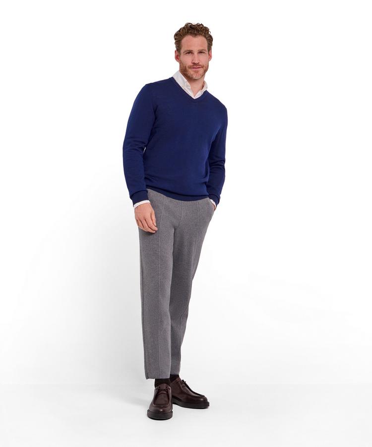 Falke Falke Merino X-Fine V-Neck Strickpullover Herren - space blue (6116) - 1 | SportScheck