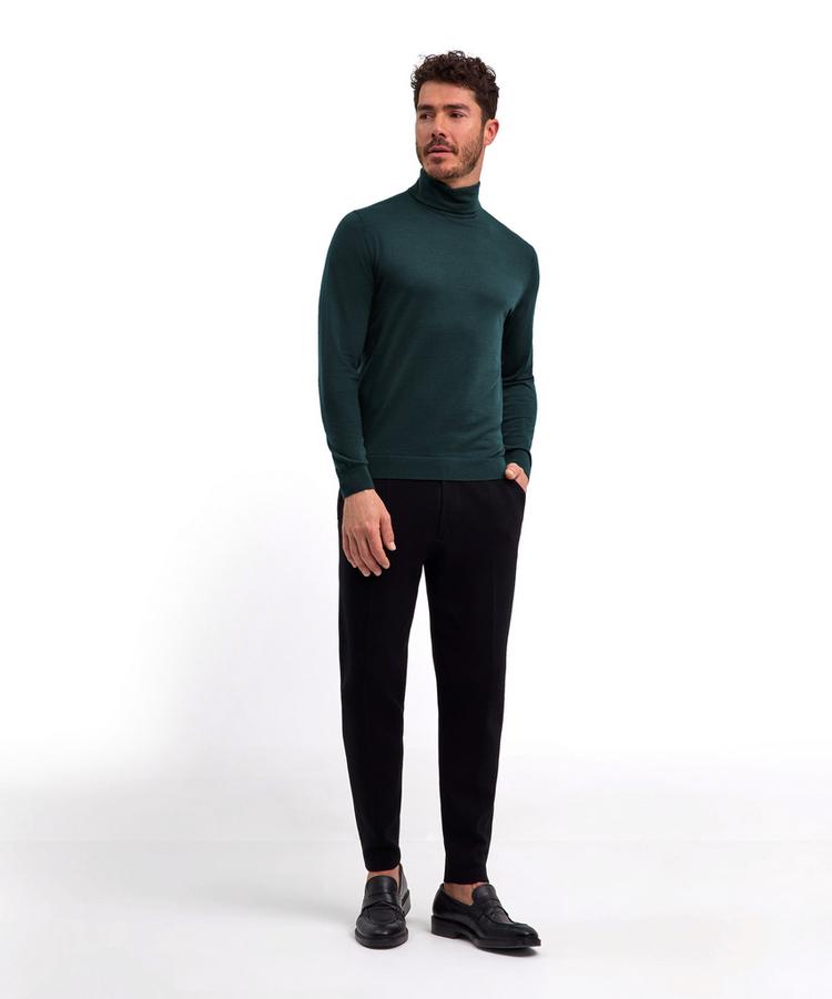 Falke Falke Merino Ultrafine Roll Neck Strickpullover Herren - forest (7450) - 1 | SportScheck