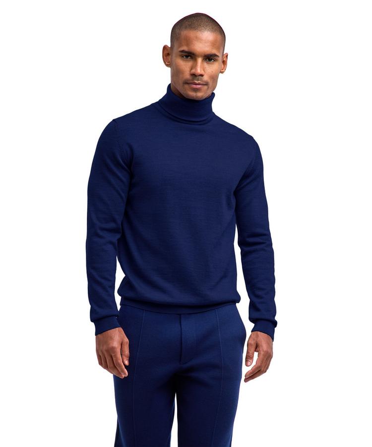Falke Falke Merino X-Fine Roll Neck Strickpullover Herren - space blue (6116) - 0 | SportScheck