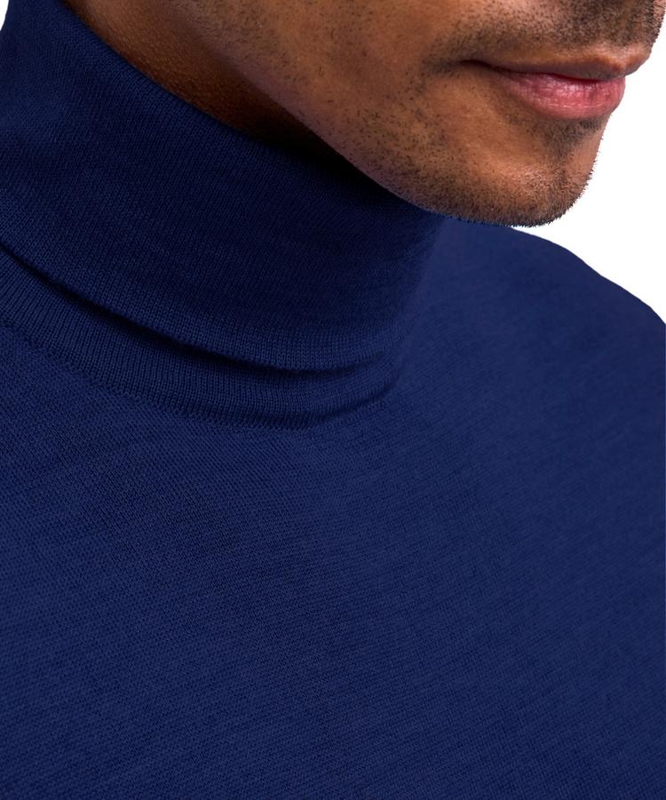 Falke Falke Merino X-Fine Roll Neck Strickpullover Herren - space blue (6116) - 3 | SportScheck
