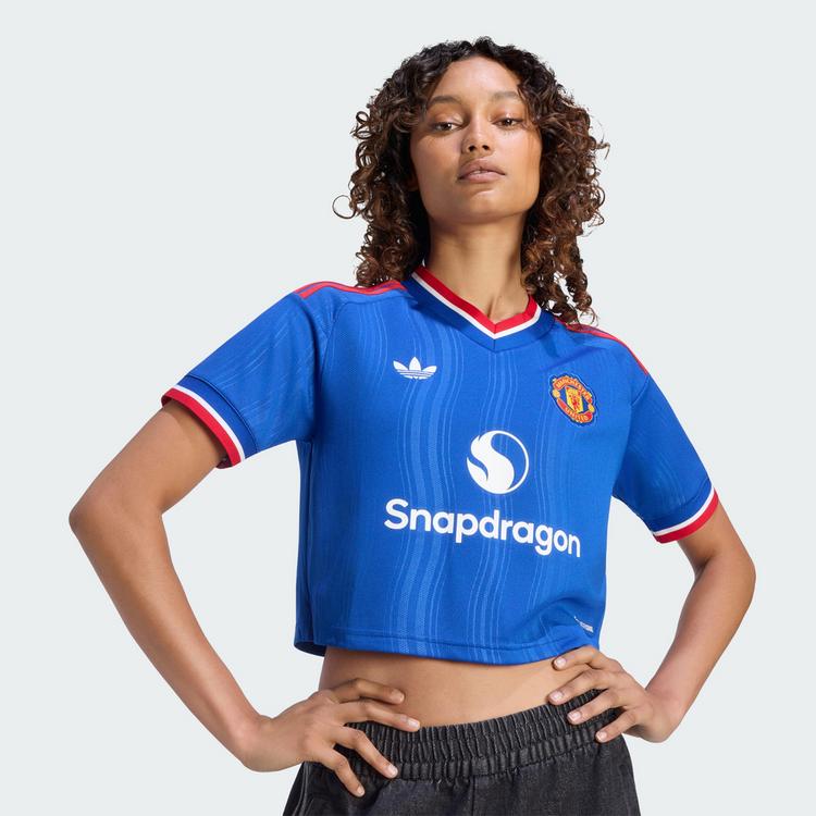 adidas adidas Manchester United 26/27 Ausw&auml;rtstrikot, Croptop Damen - Royal Blue - 1 | SportScheck