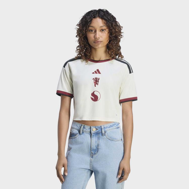 adidas adidas Manchester United 26/27 Ausweichtrikot, Croptop Damen - Ivory - 0 | SportScheck