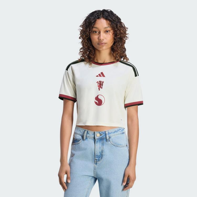 adidas adidas Manchester United 26/27 Ausweichtrikot, Croptop Damen - Ivory - 1 | SportScheck