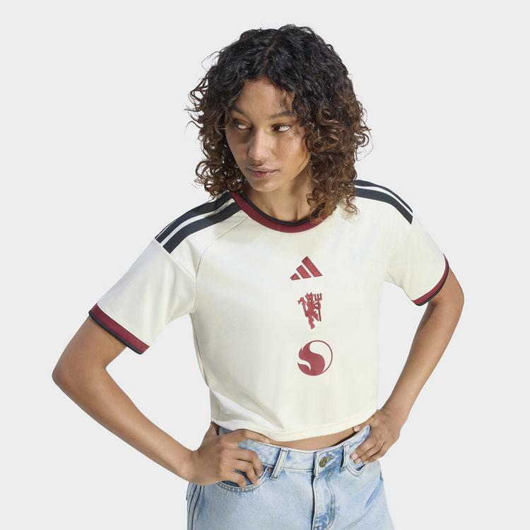 adidas adidas Manchester United 26/27 Ausweichtrikot, Croptop Damen - Ivory - 0 | SportScheck