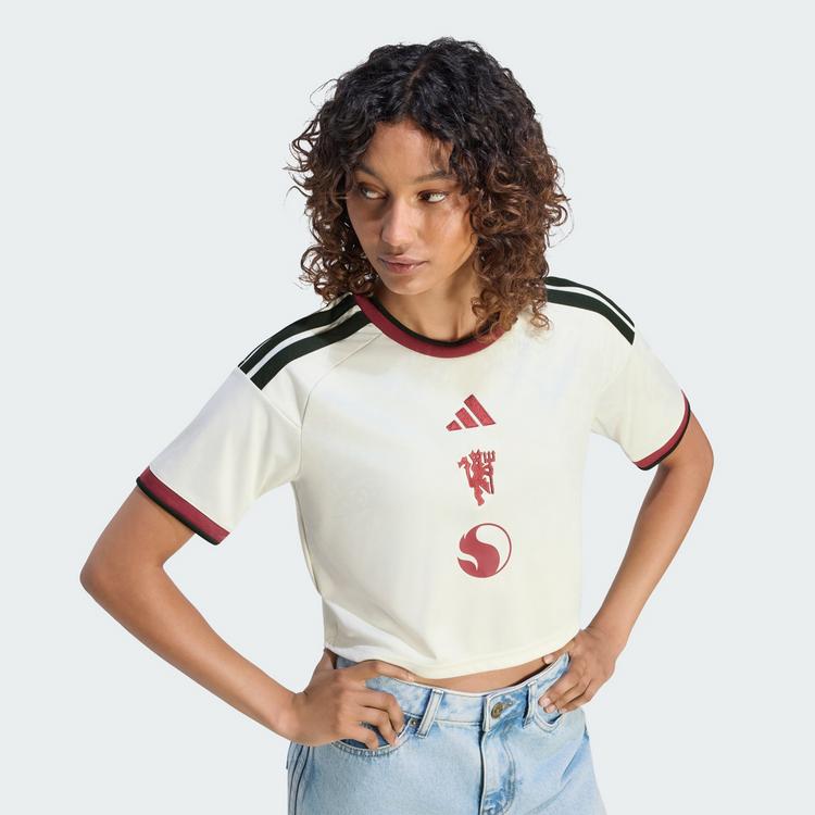 adidas adidas Manchester United 26/27 Ausweichtrikot, Croptop Damen - Ivory - 1 | SportScheck