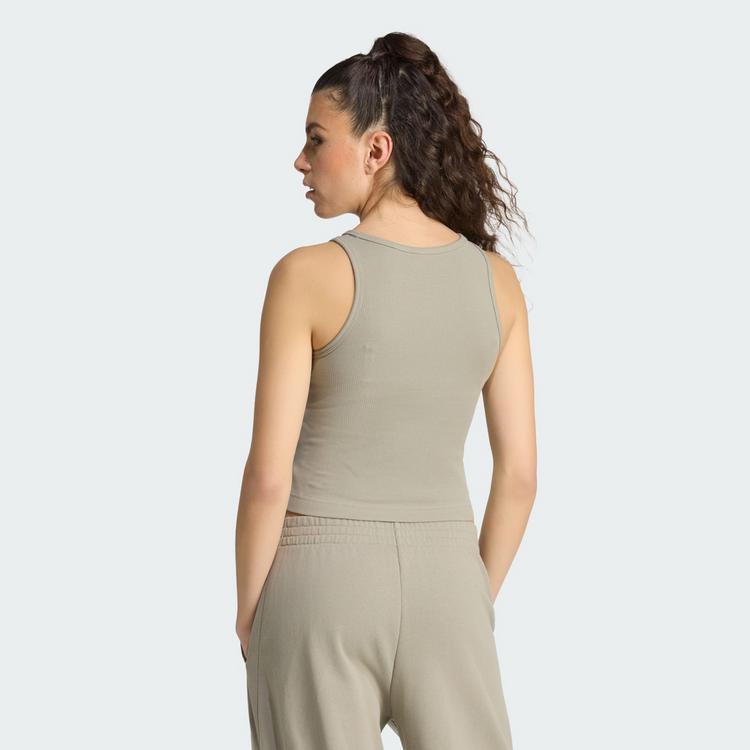 adidas adidas ADIDAS KIT TANKTOP, GERIPPT, KLEINES Tanktop Damen - Silver Pebble - 1 | SportScheck