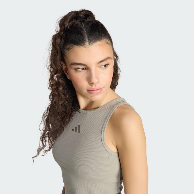 adidas adidas ADIDAS KIT TANKTOP, GERIPPT, KLEINES Tanktop Damen - Silver Pebble - 0 | SportScheck
