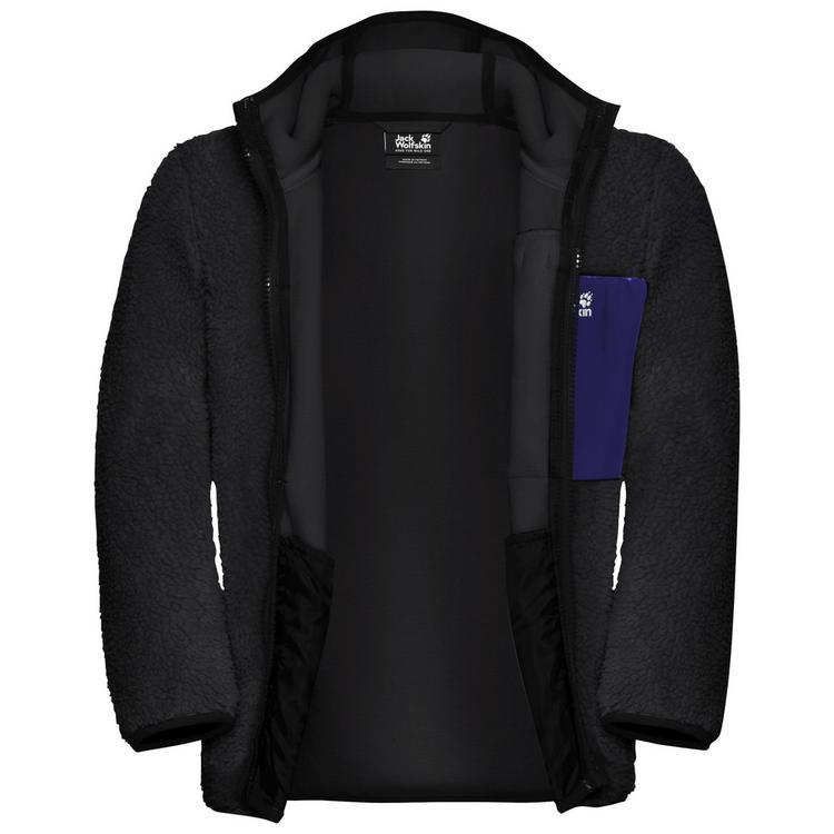Jack Wolfskin Jack Wolfskin ICE CURL HOOD JACKET K Fleecejacke Kinder - phantom / glow ink - 6 | SportScheck