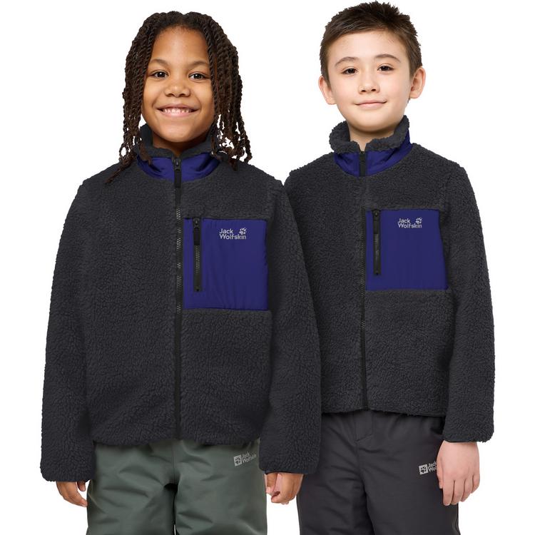 Jack Wolfskin Jack Wolfskin ICE CURL JACKET K Fleecejacke Kinder - phantom / glow ink - 0 | SportScheck