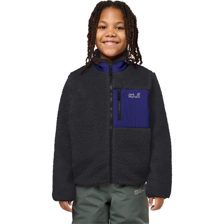 Jack Wolfskin Jack Wolfskin ICE CURL JACKET K Fleecejacke Kinder - phantom / glow ink - 7 | SportScheck
