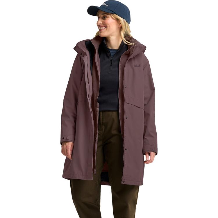 Jack Wolfskin Jack Wolfskin BAYLIGHT 3IN1 COAT W Funktionsmantel Damen - sheer plum - 1 | SportScheck
