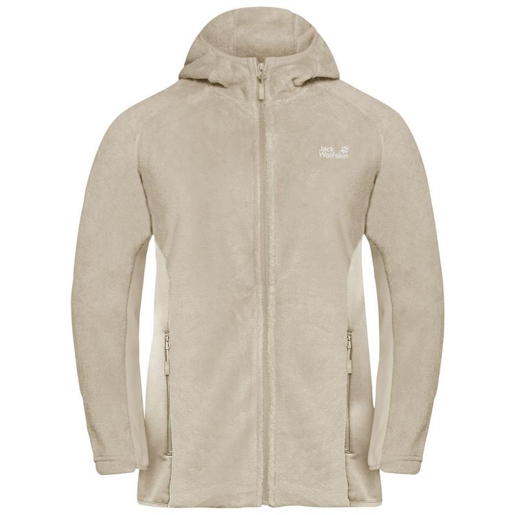 Jack Wolfskin Jack Wolfskin ROTWAND HOODED FZ W Fleecejacke Damen - oyster - 0 | SportScheck
