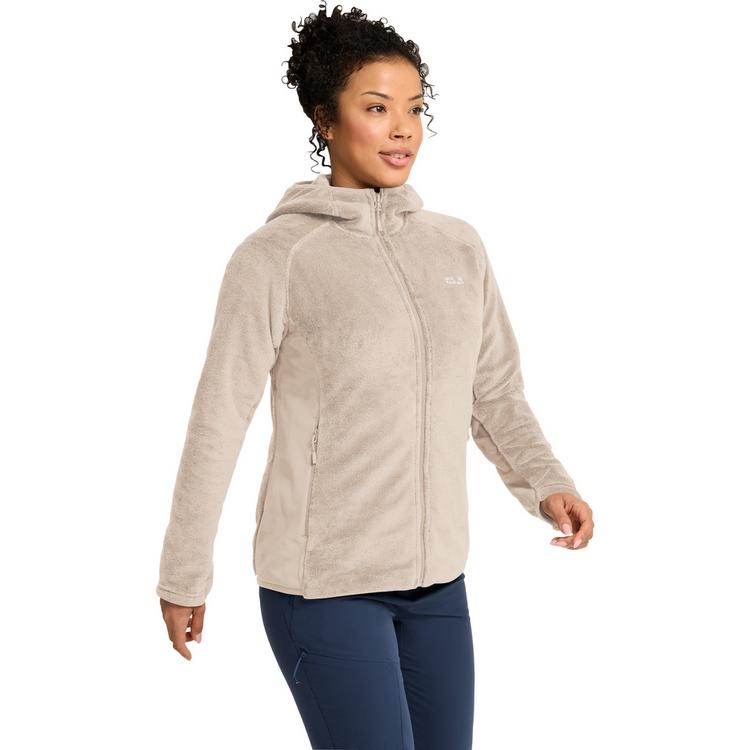 Jack Wolfskin Jack Wolfskin ROTWAND HOODED FZ W Fleecejacke Damen - oyster - 3 | SportScheck