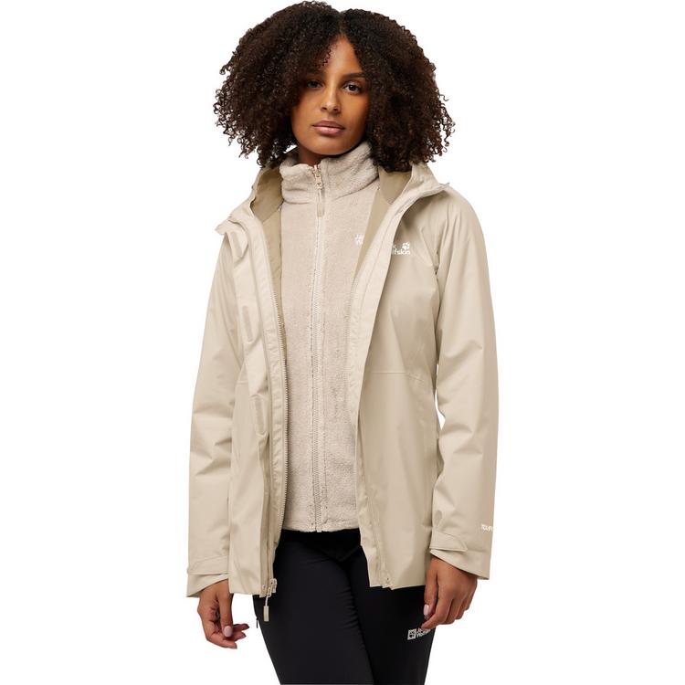 Jack Wolfskin Jack Wolfskin ROTWAND 3IN1 JKT W Doppeljacke Damen - oyster - 0 | SportScheck