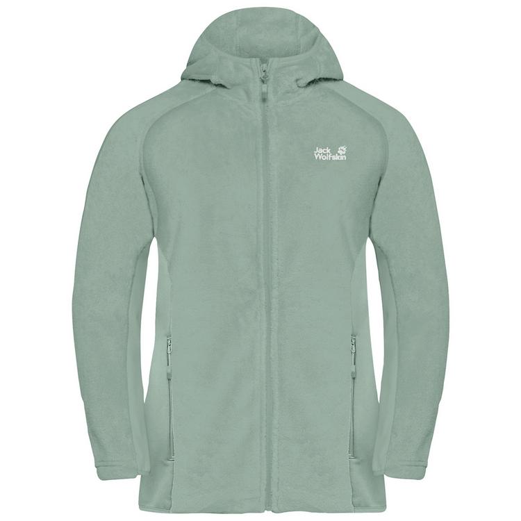 Jack Wolfskin Jack Wolfskin ROTWAND HOODED FZ W Fleecejacke Damen - green zinnia - 0 | SportScheck