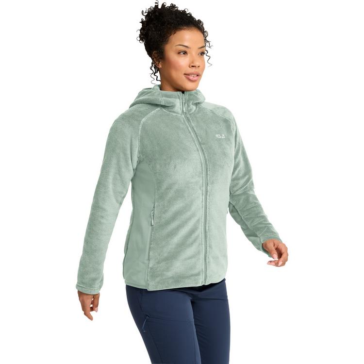 Jack Wolfskin Jack Wolfskin ROTWAND HOODED FZ W Fleecejacke Damen - green zinnia - 3 | SportScheck