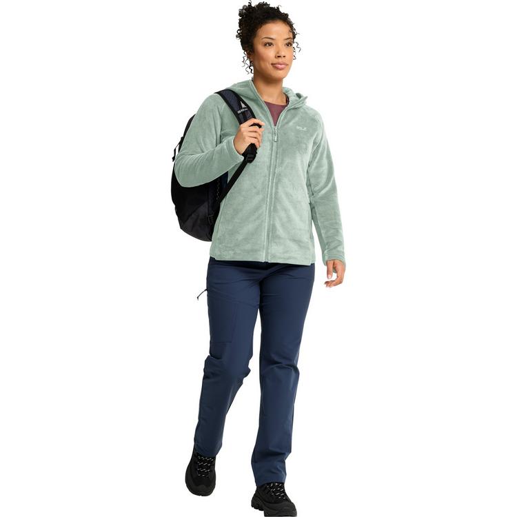 Jack Wolfskin Jack Wolfskin ROTWAND HOODED FZ W Fleecejacke Damen - green zinnia - 5 | SportScheck