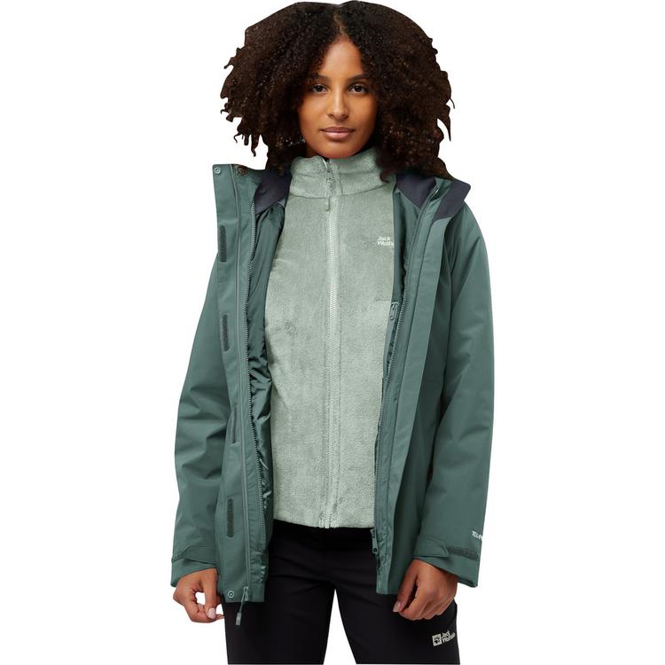 Jack Wolfskin Jack Wolfskin ROTWAND 3IN1 JKT W Doppeljacke Damen - sago palm - 0 | SportScheck