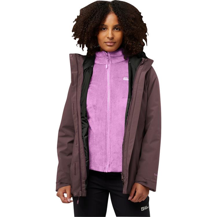 Jack Wolfskin Jack Wolfskin ROTWAND 3IN1 JKT W Doppeljacke Damen - sheer plum - 0 | SportScheck