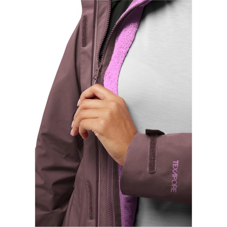 Jack Wolfskin Jack Wolfskin ROTWAND 3IN1 JKT W Doppeljacke Damen - sheer plum - 1 | SportScheck