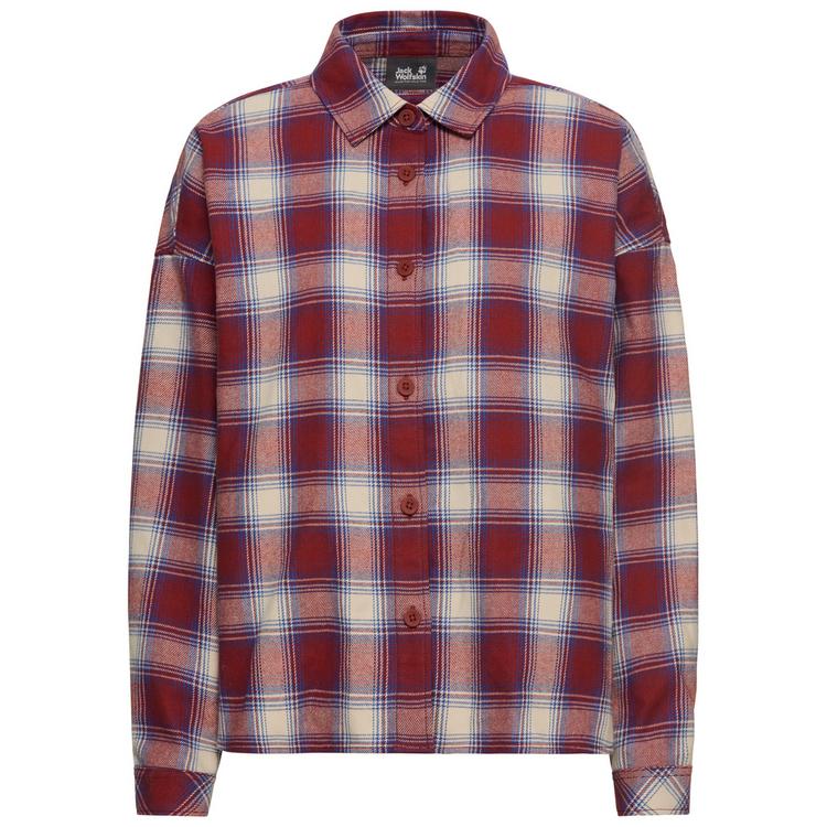 Jack Wolfskin Jack Wolfskin BAJA FLANNEL SHIRT W Langarmhemd Damen - CHECK merlot - 0 | SportScheck