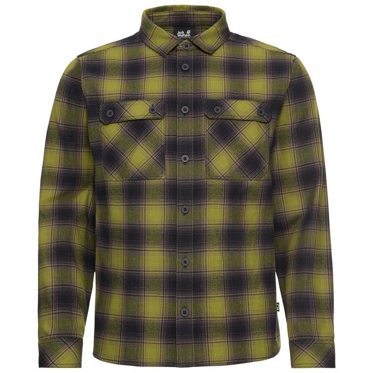 Jack Wolfskin Jack Wolfskin BAJA FLANNEL SHIRT M Langarmhemd Herren - CHECK dark navy / sheer plum - 0 | SportScheck