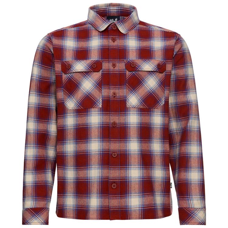 Jack Wolfskin Jack Wolfskin BAJA FLANNEL SHIRT M Langarmhemd Herren - CHECK merlot - 0 | SportScheck