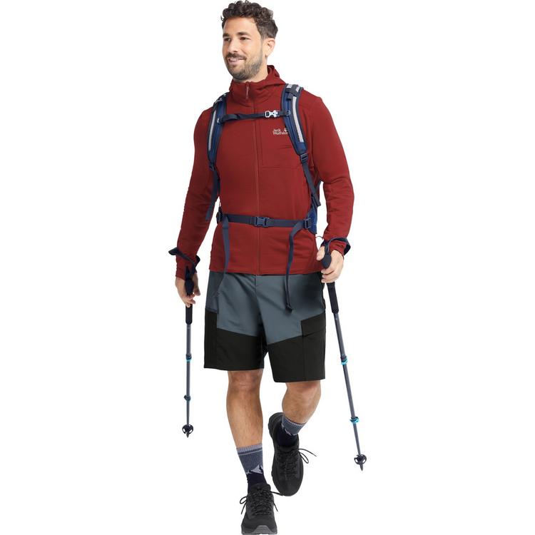 Jack Wolfskin Jack Wolfskin LITESTRIDE HOODED FZ M Funktionsjacke Herren - merlot - 2 | SportScheck