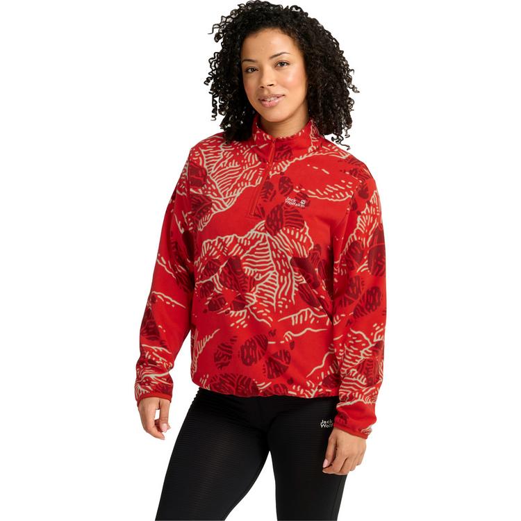 Jack Wolfskin Jack Wolfskin PAW ERA 100 PRINT HZ W Fleecepullover Damen - PAW siren red - 0 | SportScheck