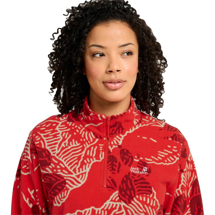 Jack Wolfskin Jack Wolfskin PAW ERA 100 PRINT HZ W Fleecepullover Damen - PAW siren red - 0 | SportScheck
