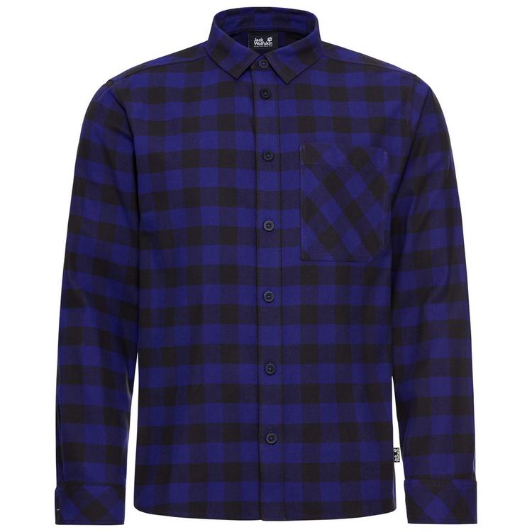 Jack Wolfskin Jack Wolfskin LITE FLANNEL SHIRT M Langarmhemd Herren - CHECK glow ink - 0 | SportScheck