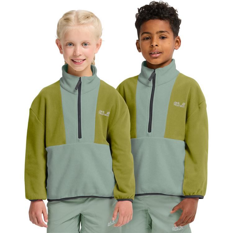 Jack Wolfskin Jack Wolfskin COLORBLOCK TAUNUS HZ K Fleecepullover Kinder - green zinnia - 0 | SportScheck