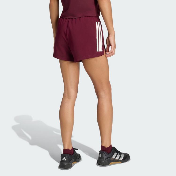 adidas adidas Hyperglam 3-Streifen Woven Shorts Funktionsshorts Damen - Maroon - 1 | SportScheck