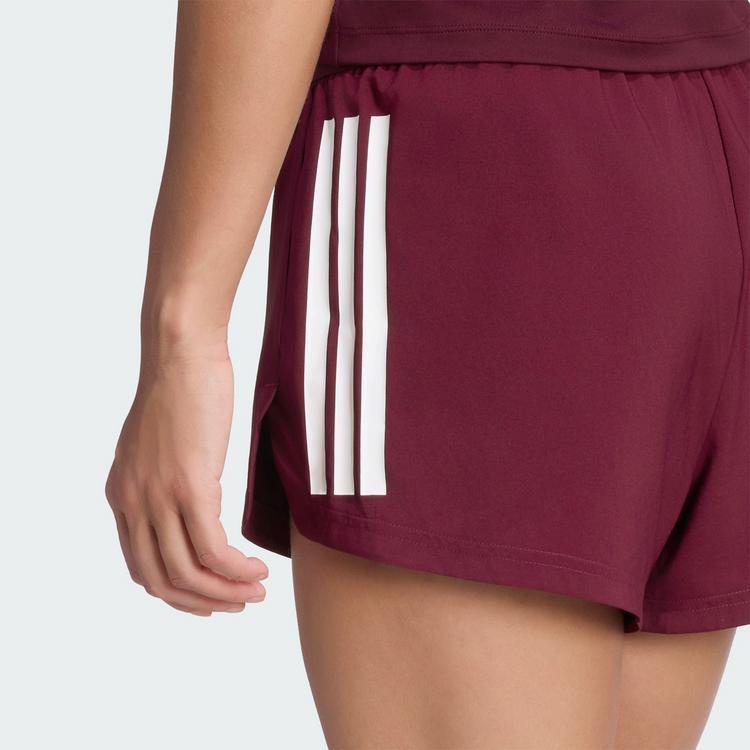 adidas adidas Hyperglam 3-Streifen Woven Shorts Funktionsshorts Damen - Maroon - 1 | SportScheck