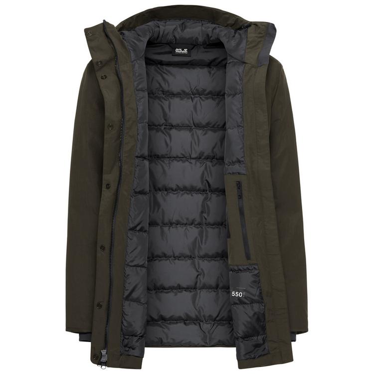 Jack Wolfskin Jack Wolfskin FIORA BAY LONG JKT W Daunenjacke Damen - obsidian moss - 3 | SportScheck