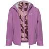 Jack Wolfskin ICELAND 3IN1 PRINT JKT K Fleecejacke Kinder - vivid orchid