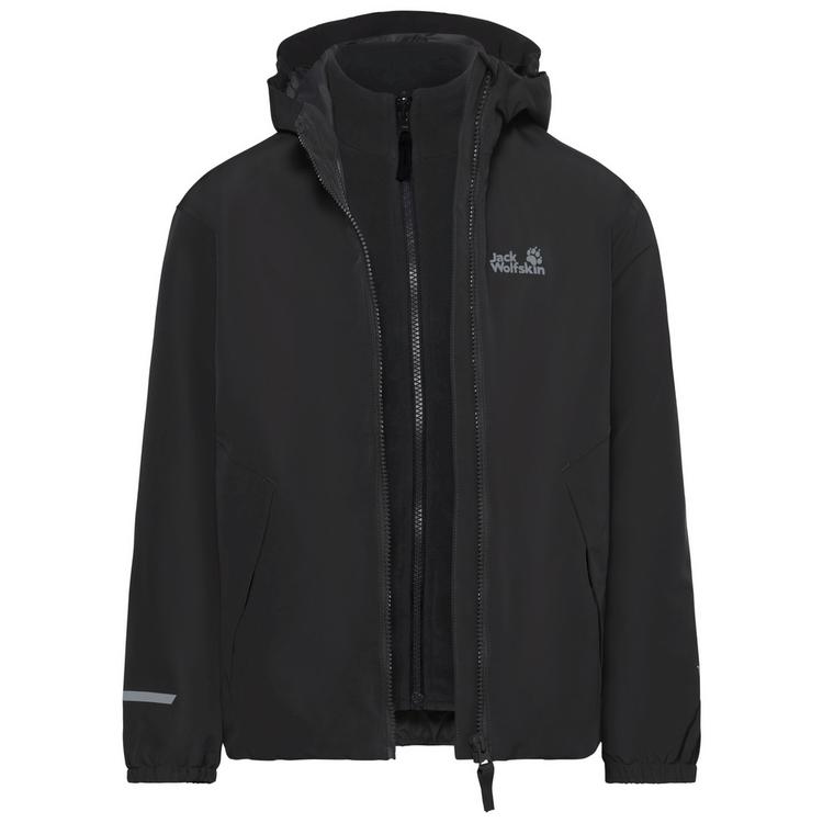 Jack Wolfskin Jack Wolfskin ICELAND 3IN1 JKT K Fleecejacke Kinder - black - 0 | SportScheck