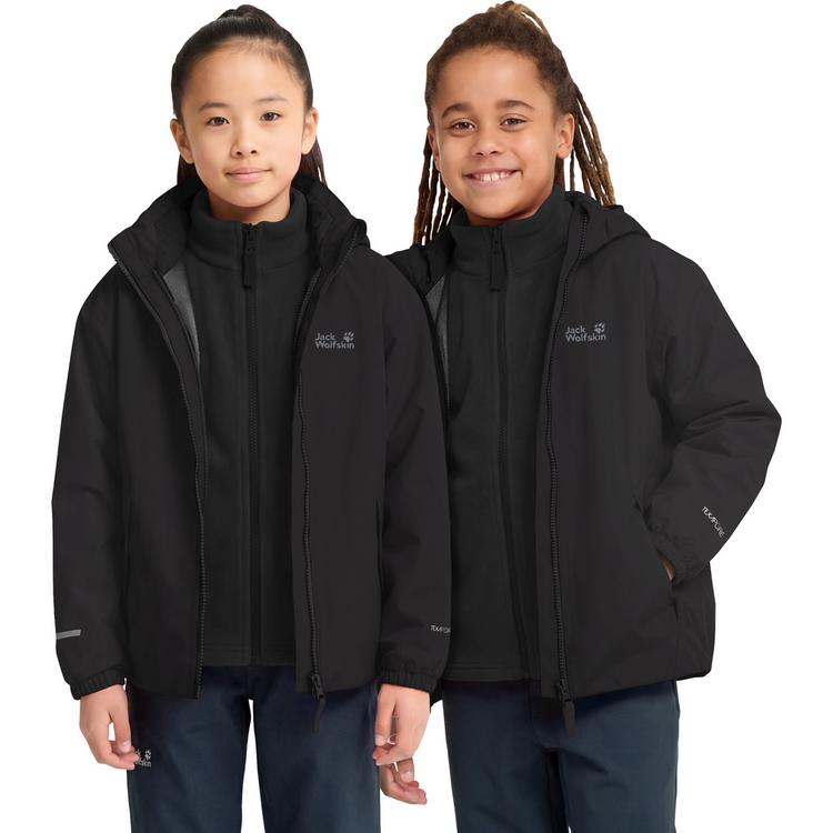 Jack Wolfskin Jack Wolfskin ICELAND 3IN1 JKT K Fleecejacke Kinder - black - 0 | SportScheck