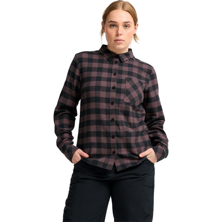 Jack Wolfskin Jack Wolfskin LITE FLANNEL SHIRT W Langarmhemd Damen - CHECK sheer plum - 0 | SportScheck