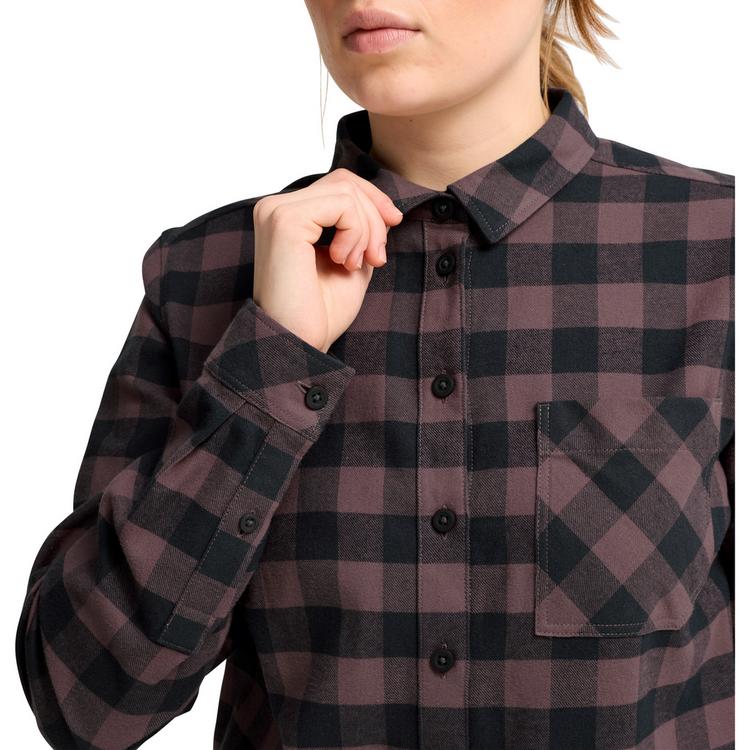 Jack Wolfskin Jack Wolfskin LITE FLANNEL SHIRT W Langarmhemd Damen - CHECK sheer plum - 0 | SportScheck